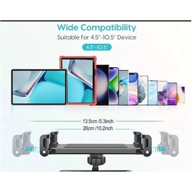 Resim Vorcom S12 10.1 İnç Uyumlu Araç İçi Koltuk Arkası 360 Tablet Tutucu 