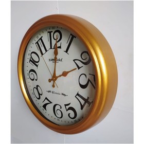 Resim Bahat Altın Varak Çerçeveli Lüks Otel Salon Ofis Duvar Saati 35 Cm 