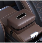 Resim Araba Koltuğu Kolçak Mendil Kutusu Güneşlik Koltuk Arkası Asılı Kağıt Torba Kahverengi 