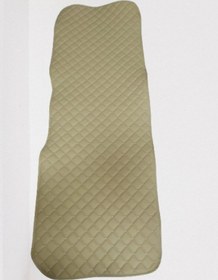 Resim Deri Bej Kapitone Araç Koltuk Minderi Siyah 