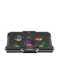 Resim Rampage AD-RC10 X-GUST 10" - 17" 6 Fanlı Rainbow Işıklandırmalı Stand Notebook Soğutucu 