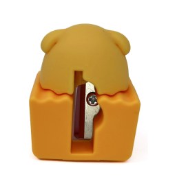 Resim Pupu Bakery 3d Silikon Renkli Kalemtraş Sarı Ayıcık 