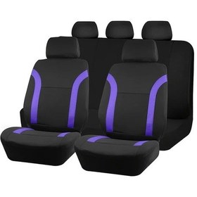 Resim Lumaworld 9pcs Purple 5 Koltuk Koltuk Kılıfı Seti 2 Ön 3 Arka Koltuk İçin Kolay Kurulum 