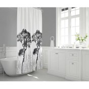 Resim Zethome Tropik Banyo Duş Perdesi 3391 Çift Kanat 200 x 210 cm 