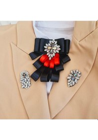 Resim Vaoov 3 Lü Set Özel Seri Yaka Broş, Yaka İğnesi , Taşlı Tasarım, Hediyelik , Yaka Çiçeği Siyah 