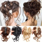 Resim 1 adet 15.24 cm Sentetik Saç Tokalı Dağınık Kıvırcık Peruk - Isıyla Şekillendirilebilir Topuz & Chignon Stilleri, Kadınlar ve Kızlar için Doğal Görünüm, Günlük Kullanım, Parti, Düğün, Tüm Etnik Gruplar (Kolayca Şekillendirilebilir), Kısa Saç Perukları, Parti Saç Parçası, Klipsli Saç Parçası, Hızlı Saç Modeli, Isıya Dayanıklı, Hızlı Saç Modeli Çözümü 