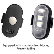 Resim Pazly Kablosuz 8 Renkli Led Stroboskop Işık, Su Geçirmez Manyetik Araç Işığı 2 Adet Siyah Siyah 