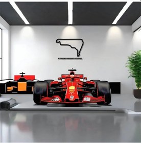 Resim Lazer Kesim Metal Duvar Dekoru Meksika Grand Prix Metal Duvar Tablosu Formula 1 