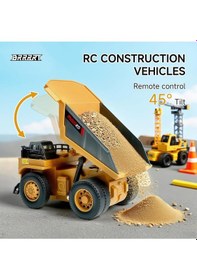 Resim 1/64 Kumandalı Mini Kamyon 8 Kanal Şarjlı Işıklı Metal 2.4 Ghz Sarı 
