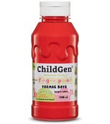 Resim ChildGen 350 ML Kırmızı Süper Yıkanabilir Parmak Boya 