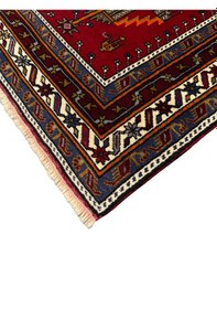 Resim El Dokuma Sıfır Konya Kavak Halısı Seccade 117x185 Kök Boya Sık Namazlık Kırmızı 