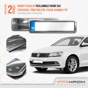 Resim İntachrom Volkswagen Jetta Krom Plakalık - Hummer Tip 2 Adet 