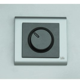 Resim Makel Cellia Cellia Dimmer Füme Kapak Mat Krom Çerçeve 