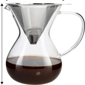 Resim Jumbo, Glory Cam Kahve Demleme Çelik Süzgeçli 850 Ml, Tek Ebat, Çok Renkli 