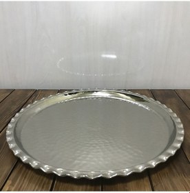 Resim Dövme Bakır Çirtikli Tepsi 38 CM 