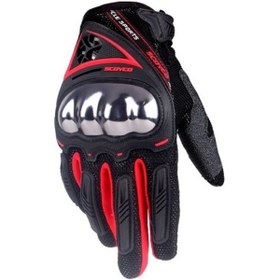 Resim Scoyco Mc44 Yazlık Korumalı Eldiven (Kırmızı-Siyah) (384897169) 