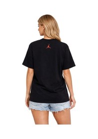 Resim Nike Jordan Women's Graphic T-shirt Jordan Nakış Logolu Kadın Tişört Siyah Siyah 