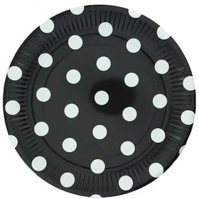 Resim Siyah Puantiyeli Tabak 