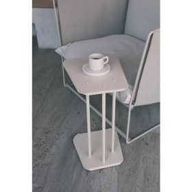 Resim He Dizayn Aksesuar Metal C Sehpa – Koltuk Yanı Laptop Sehpası Minimal Tasarım 