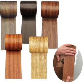 Resim 1 adet Kendinden Yapışkanlı Ahşap Doku Tamir Bandı, PP Malzeme, Masa, Sandalye, DIY, Çerçeveler, Kapı, Pencere, Zemin ve Mobilya Restorasyonu için 