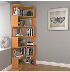 Resim Woodesk Pino, Ahşap, Köşe Kitaplık, 192x55 Cm 
