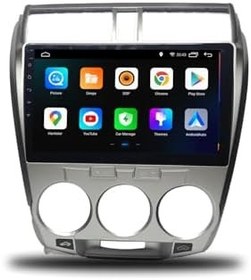 Resim Martechno Honda City 2009-2012 Manuel Klima Uyumlu Android Multimedya 6gb Ram 128gb Hafıza 