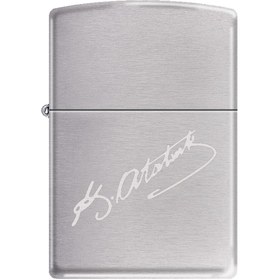 Resim Zippo Çakmak K. Atatürk Imzalı Signature 200-021661 