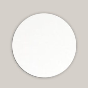 Resim 2,8-3 Mm Beyaz Pleksi Levha - Beyaz Akrilik Levha - Yuvarlak -daire Kesim 65x65 