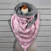 Resim Chaoduo Shop Y Tarzı Evrensel Sonbahar Kış Sıcak Rüzgar Geçirmez Kedi Baskılar Çift Katmanlı Toka Eşarp Yeni Tasarımcı Kadın Modası Bufanda (Yurt Dışından) 