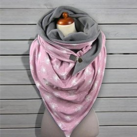 Resim Chaoduo Shop Y Tarzı Evrensel Sonbahar Kış Sıcak Rüzgar Geçirmez Kedi Baskılar Çift Katmanlı Toka Eşarp Yeni Tasarımcı Kadın Modası Bufanda (Yurt Dışından) 