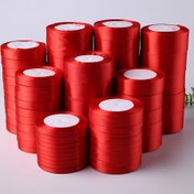 Resim 1 adet, 0.6/1/2/2.5/4/5 cm genişliğinde ve 22 metre uzunluğunda kırmızı saten kurdele, pasta pişirme için, tarihli, tatiller, Yeni Yıl, doğum günleri ve hediye paketleme için, buketler için kurdeleler, el yapımı düğün buket malzemeleri, Noel, Cadılar Bayramı 