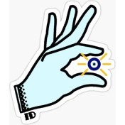 Resim TSC Nazar Boncuğu Sticker Araba 18CM Yapıştırma Etiket MD18 