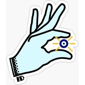 Resim TSC Nazar Boncuğu Sticker Araba 18CM Yapıştırma Etiket MD18 