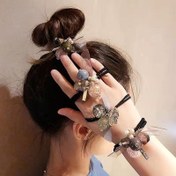 Resim 3 adet Boho Chic Kristal ve Boncuklı Kafa Bandı - Kadınlar için Çok Yönlü Saç Bağları ve Bileklikler, Renkli Taşlarla Siyah Elastik Saç Aksesuarları, Rahat veya Bohem Tarzı İçin Mükemmel, Boho Saç Aksesuarları | Boho Chic Tarzı | Akrilik Saç Bağları, Saç Aksesuarları 