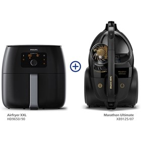 Resim Philips Hd9650/90 Xxl Airfryer Fritöz + Xb9125/07 Marathon Ultimate Toz Torbasız Elektrikli Süpürge 