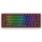 Resim REDRAGON K616 Fizz Pro RGB Red Switch Kablosuz Siyah Compact Gaming (Oyuncu) Klavye 