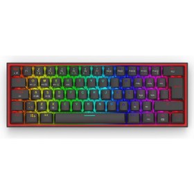 Resim REDRAGON K616 Fizz Pro RGB Red Switch Kablosuz Siyah Compact Gaming (Oyuncu) Klavye 