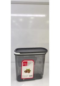 Resim 1.8 Litre Poly Erzak Saklama Kabı Kızaklı Kapak -bnm-0650 