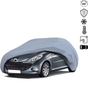Resim Teksin Peugeot 206 (2009-2013) Araba Brandası Miflonlu Su Geçirmez Araba Brandası Uv Koruyuculu 