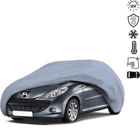 Resim Teksin Peugeot 206 (2009-2013) Araba Brandası Miflonlu Su Geçirmez Araba Brandası Uv Koruyuculu 