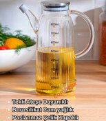 Resim Comprox TEK Çelik Kapaklı Vakumlu Borosilikat Cam Yağlık Sirkelik 