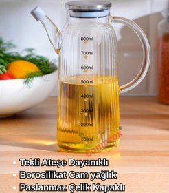 Resim Comprox TEK Çelik Kapaklı Vakumlu Borosilikat Cam Yağlık Sirkelik 