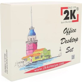 Resim Dora Shopping 2k Sümen Takımı Masaüstü Suni Deri Hediyelik Set 8 Vizon 