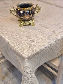 Resim Ithal Pvc Muşamba - Desenli Silinebilir Masa Örtüsü 07iz06 Bej 