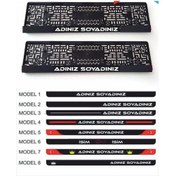 Resim Kişiye Özel Araç Plakalık Takımı Plaka Altlığı Çerçevesi 2 Adet 