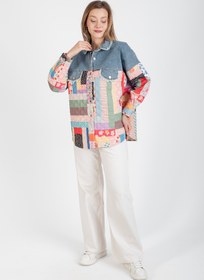 Resim HatunAtila Üstü Kot Kapitone Ceket - 8557-4 - L-XL 