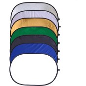 Resim Prettyia Fotoğraf 7 Arada 1 Katlanabilir Fotoğraf Disk Işık Reflektörü 90 x 120 cm Difüzör (Yurt Dışından) 