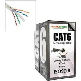 Resim Teknogreen Tk-Cat06 305M Cat6 0.57Mm Cca Kablo 