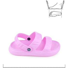 Resim Gezer Yazlık Islak Zemine Uygun Ev Banyo Bahçe Kadın Sandalet Terlik GT5YZM.14933.00.020.3L Pembe 