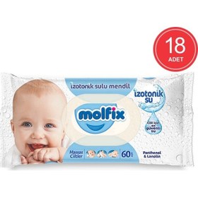 Resim Molfix Hassas Ciltler Izotonik Sulu Mendil 18 X 60'Lı 